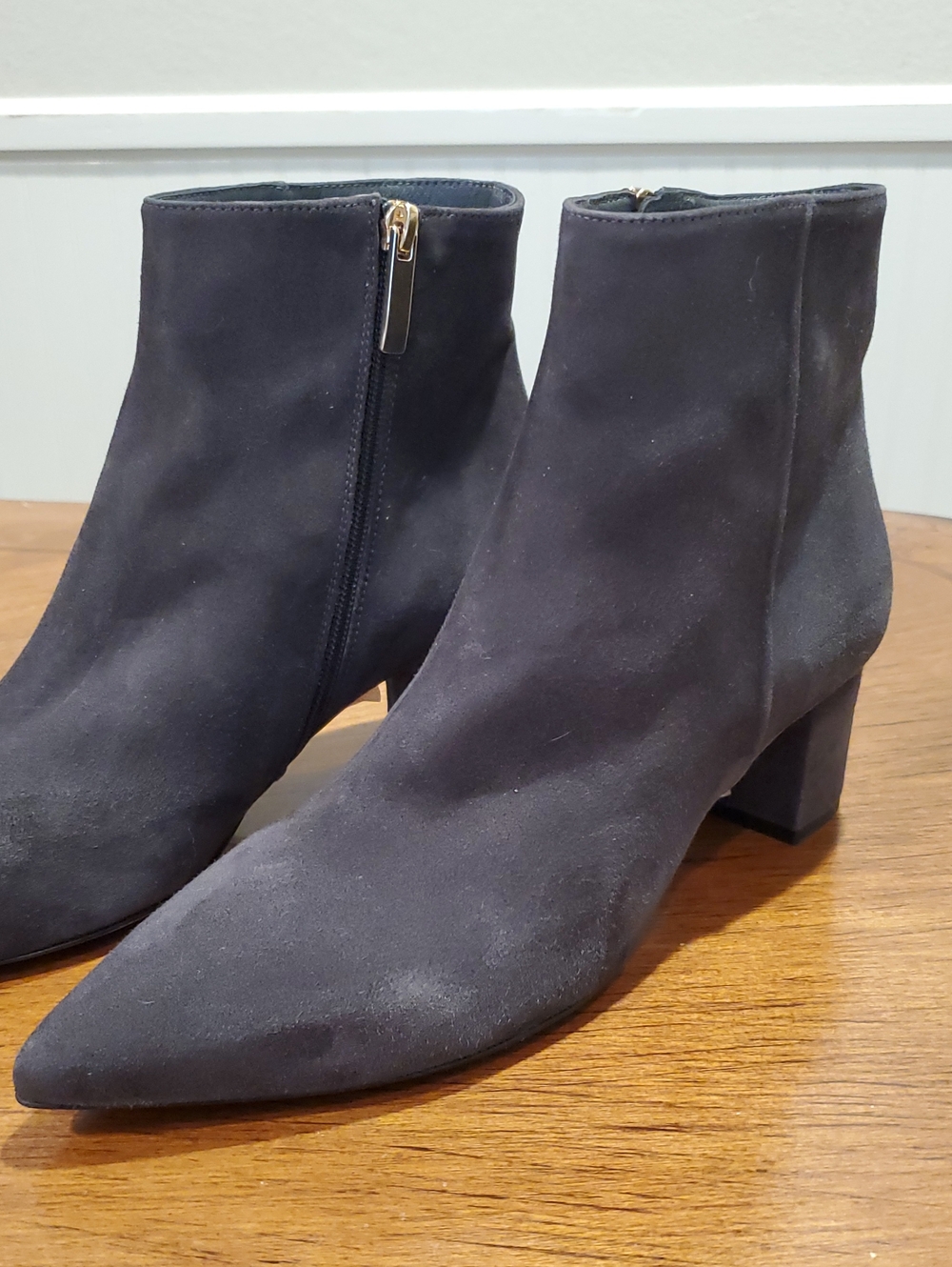 NWT L'agence Charcoal Suede Ankke Boots